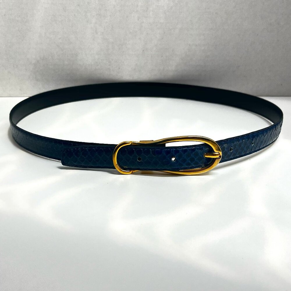 80s Blue Snake Skin Belt